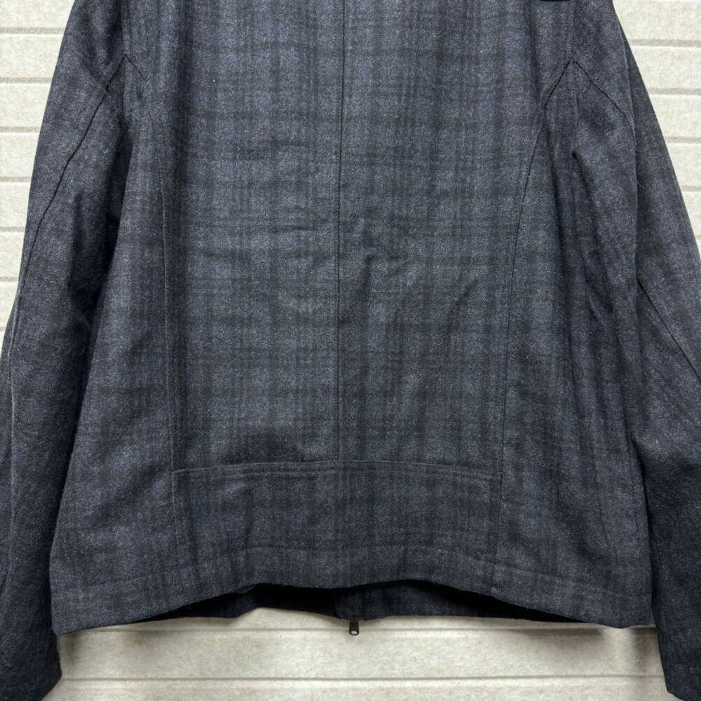 Marc Anthony Black Windowpane Plaid Lined Jacket Faux Fur Collar Men’s XL - Picture 6 of 14